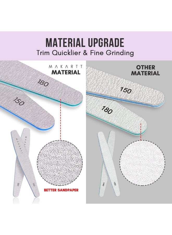 Makartt Nail File and Buffer, 6 Pcs Professional Nail Files for Acrylic Nails Different Double Sided Grit Nail Emery Boards for Nails Buffer Polisher Fingernail Files for Gel Nails Manicure Tools