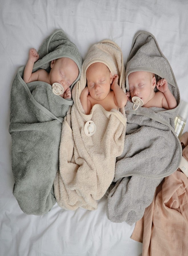 mushie Baby Hooded Towel | Organic Cotton (Moss) - Image 5