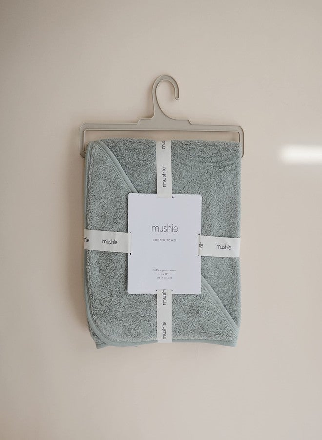 mushie Baby Hooded Towel | Organic Cotton (Moss) - Image 4
