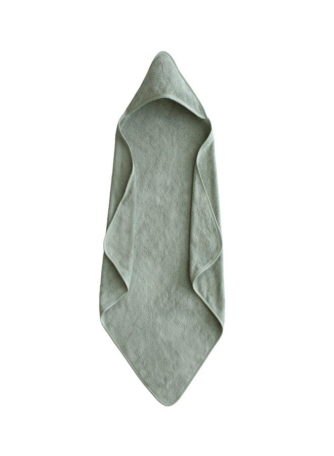mushie Baby Hooded Towel | Organic Cotton (Moss) - Image 1