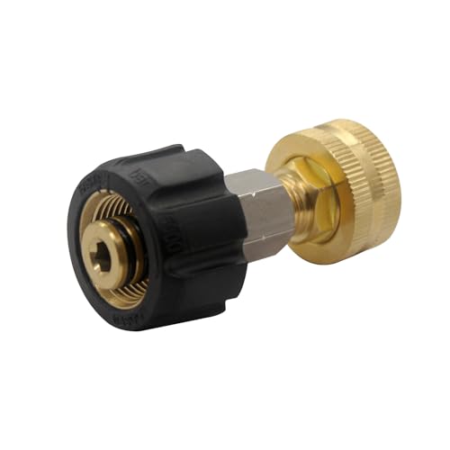 Fitvell M2215mm Female x 34 GHT Female Brass Garden Hose Adapter for Pressure Washer Gun - Image 1
