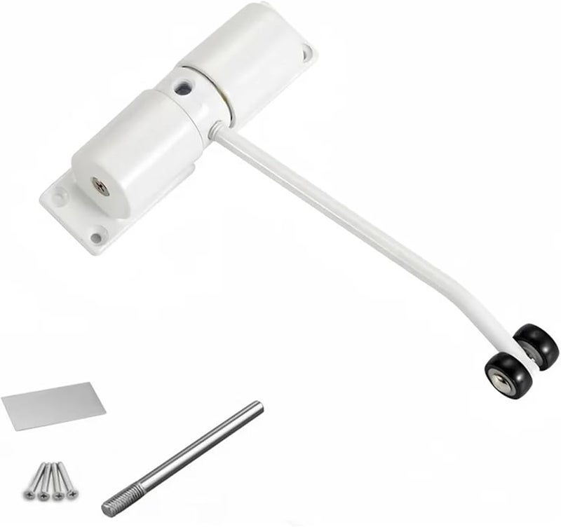 White Automatic Adjustable Spring Door Closer For Interior And Exterior Doors - Image 3