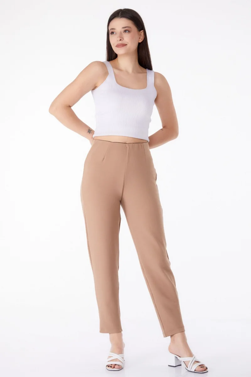 Tofisa Plain Mid Women's Mink Sports Pants - 25312
