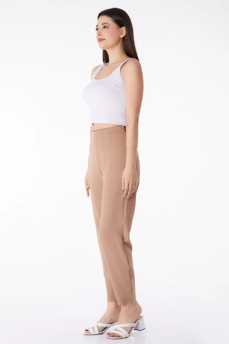 Tofisa Plain Mid Women's Mink Sports Pants - 25312