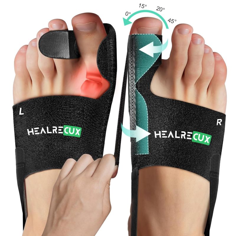 Bunion Corrector Black Toe Straightener - Orthopedic Support Hallux Valgus Corrector for Foot Pain Relief - Image 1