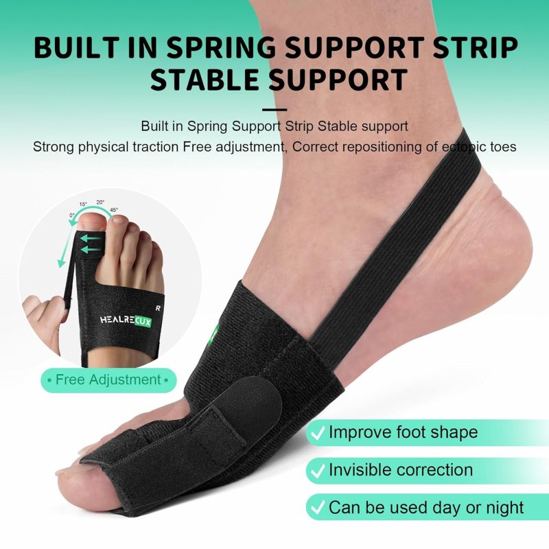 Bunion Corrector Black Toe Straightener - Orthopedic Support Hallux Valgus Corrector for Foot Pain Relief - Image 5