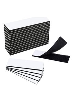 SYOSI Double Sided Sticky, 32Pcs Heavy Duty Hook and Loop Tape Strips with Adhesive Sticky Back, Strength Fasten Interlocking, for Home Office  - Image 1