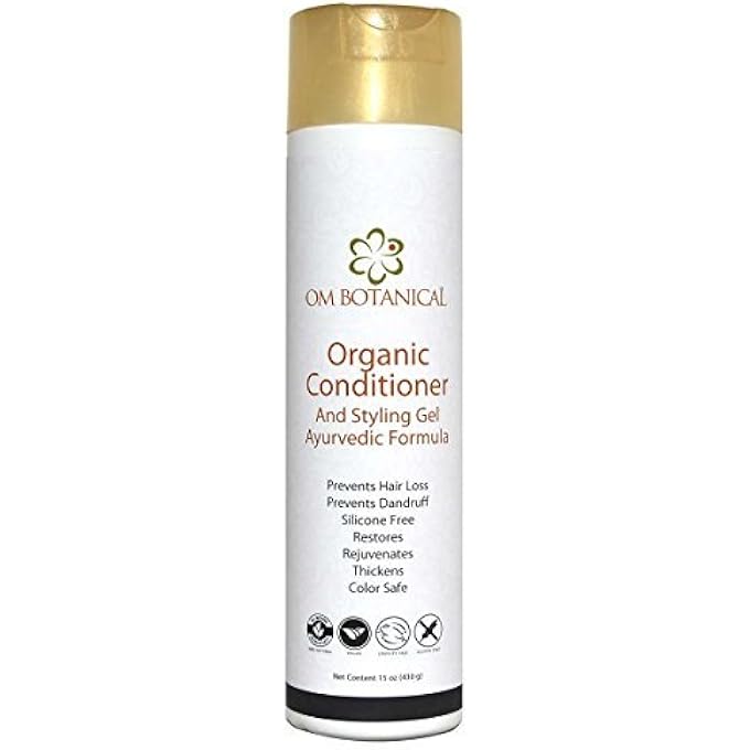 Om Botanical AYURVEDIC CONDITIONER AND STYLING GEL, ALL NATURAL RINSE-OFF/LEAVE IN HAIR CONDITIONER AND HAIR GEL | SULFATE AND SILICONE-FREE VEGAN HAIR TREATMENT FOR MEN AND WOMEN - Image 1
