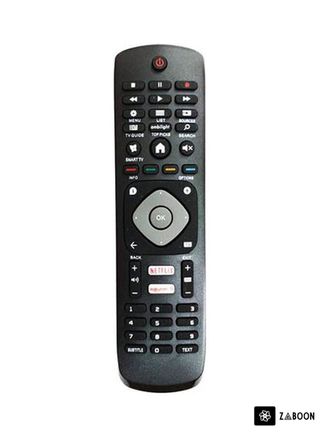 Zaboon Remote Control For All Philips Smart Screens With A Netflix Button Black