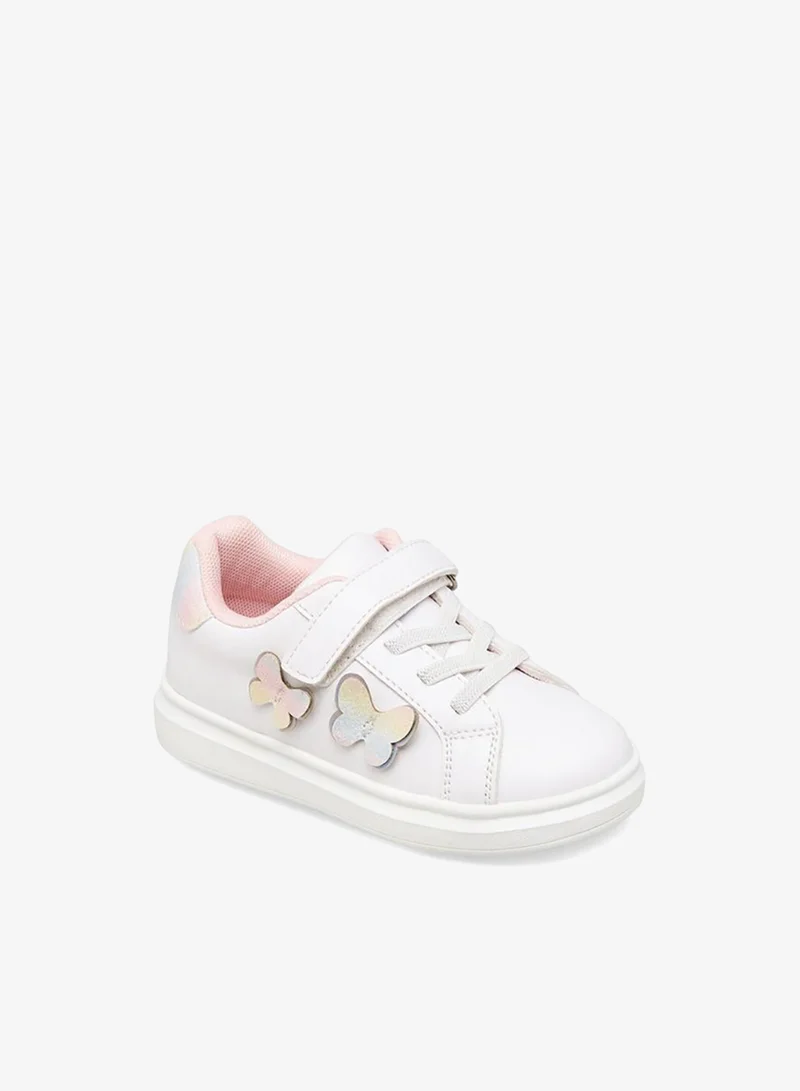 Flora Bella By Shoexpress Girls Hook And Loop Ankle Sneakers