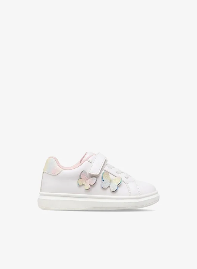 Flora Bella By Shoexpress Girls Hook And Loop Ankle Sneakers
