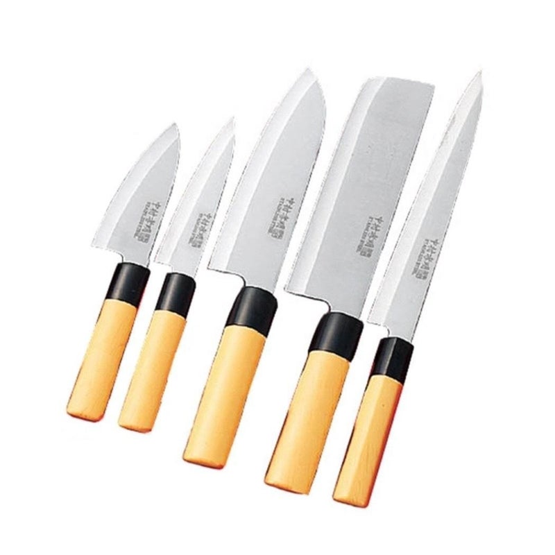 KAKUSEE Japanese Kitchen Knife Set of 5 Wooden Box Case Mr Takaaki Nakamura