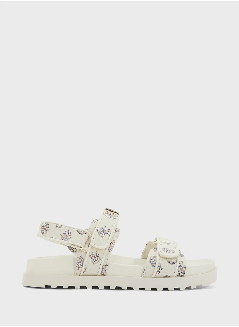 GUESS Multi Strap Flat Sandals