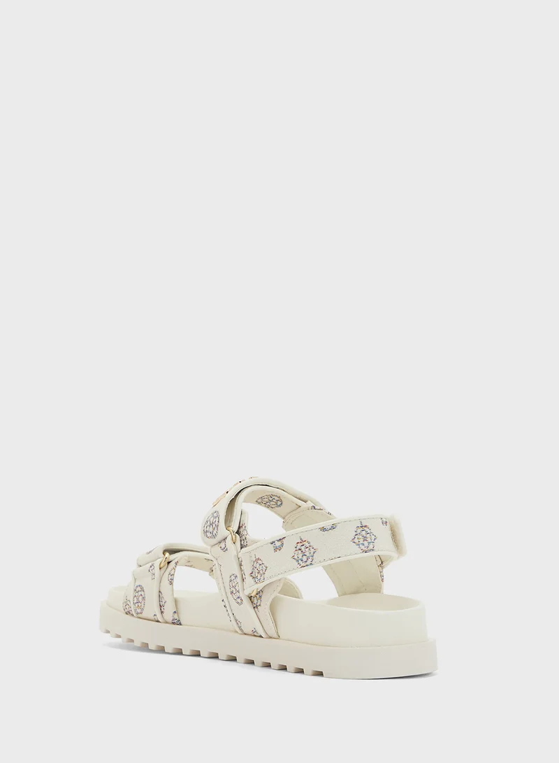 GUESS Multi Strap Flat Sandals