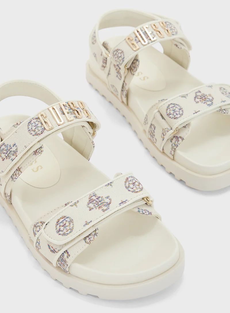 GUESS Multi Strap Flat Sandals