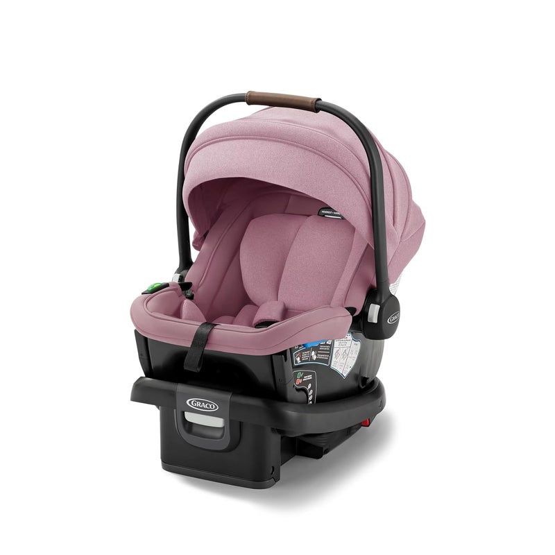 Graco Gomax Infant Car Seat Orchid Haze Lightweight Reclining Rear Facing Car Seat Installs with or Without a Base - Image 1