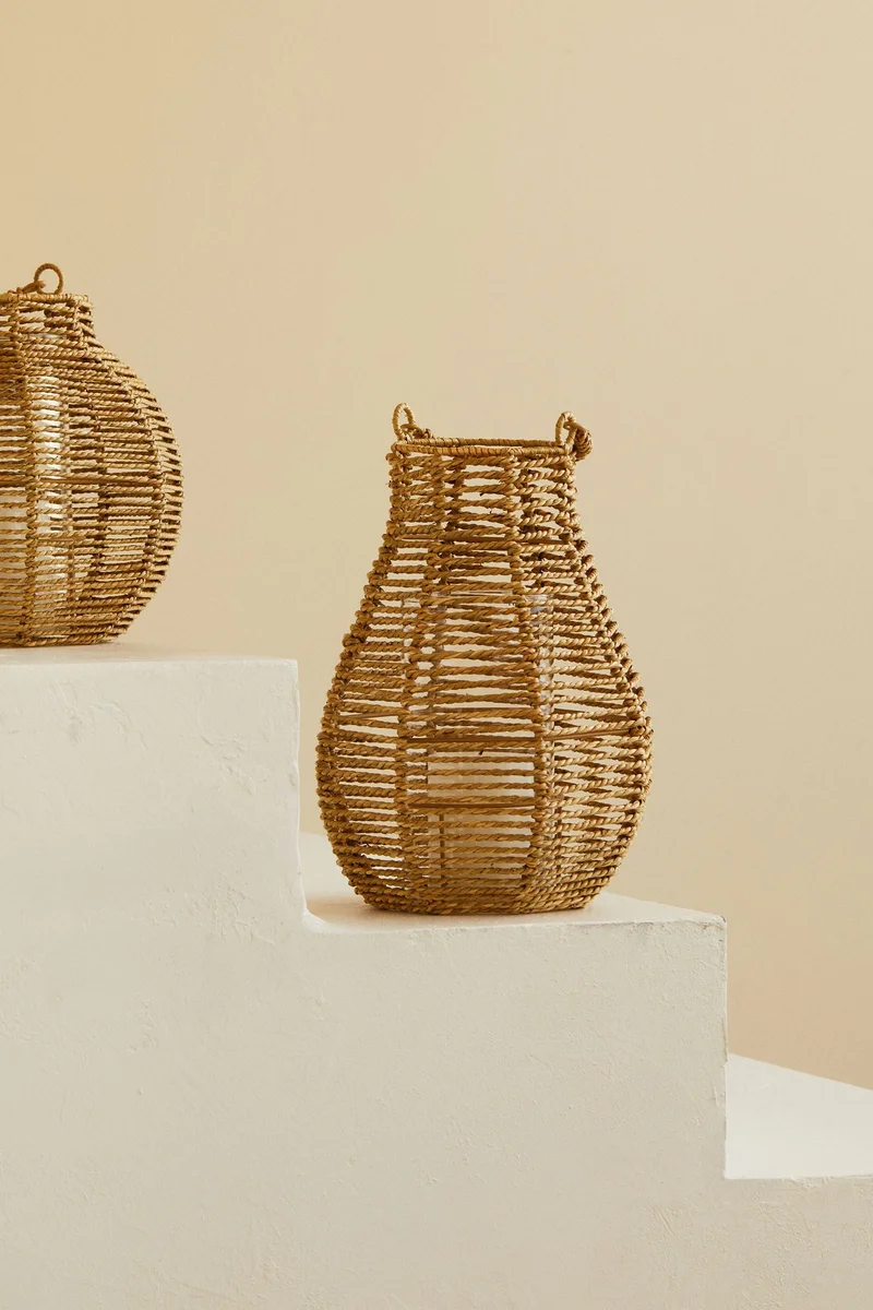 H&M Large seagrass candle lantern