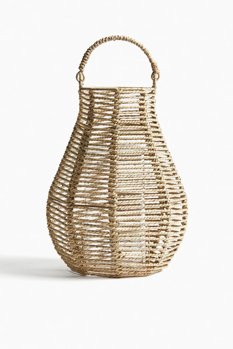 H&M Large seagrass candle lantern