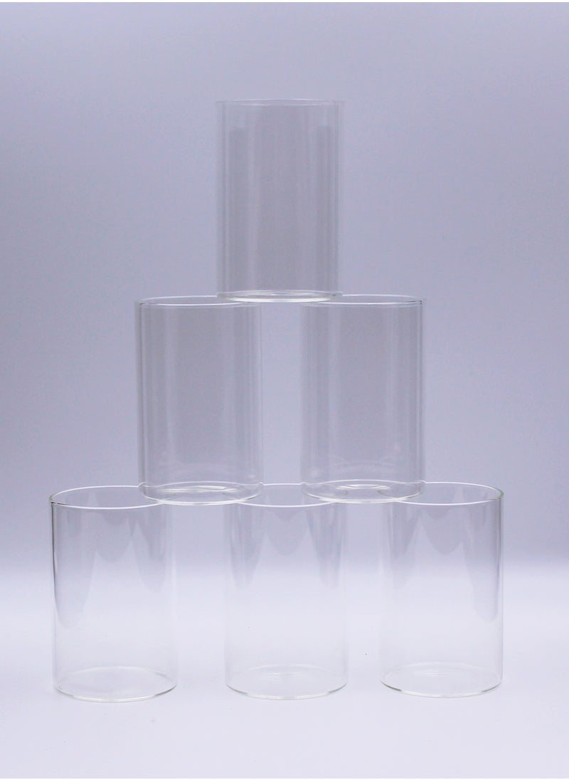 Generic - Glass Set, Set Of Six, Cylindrical Single-Layer Simple Cup, Can Be Used For Drinking Water, Coffee, Tea, Juice, Milk, 250ML - Image 1