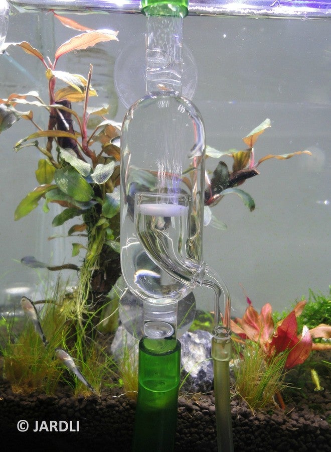JARDLI Glass Inline CO2 Atomizer Diffuser System for Aquarium Planted Tank (17mm for 16/22mm (5/8" i.d.) Hose) - Image 5