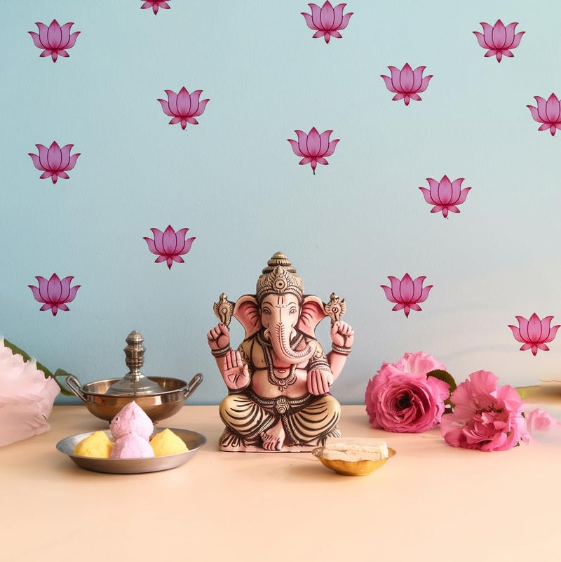 SpecialYou.in Special You Pink Lotus Stickers for Wall Decor Items for Living Room | Wall Stickers for Living Room Decor, Stickers for Pooja Room | Lotus Wall Decoration Sticker | Home Decoration Items for Hall - Image 2