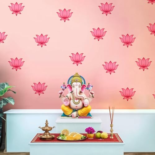 SpecialYou.in Special You Pink Lotus Stickers for Wall Decor Items for Living Room | Wall Stickers for Living Room Decor, Stickers for Pooja Room | Lotus Wall Decoration Sticker | Home Decoration Items for Hall - Image 5