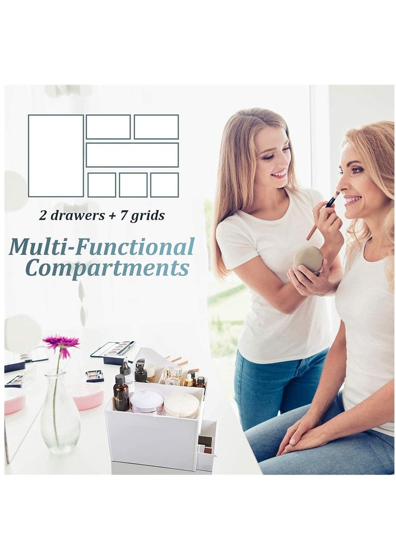 KASTWAVE Makeup Organizer With Drawers, Large Capacity Countertop Organizer for Vanity, Jewelry Organizing Box, Suitable for Storage in Bathroom, Bedroom and Bedside Table - Image 5