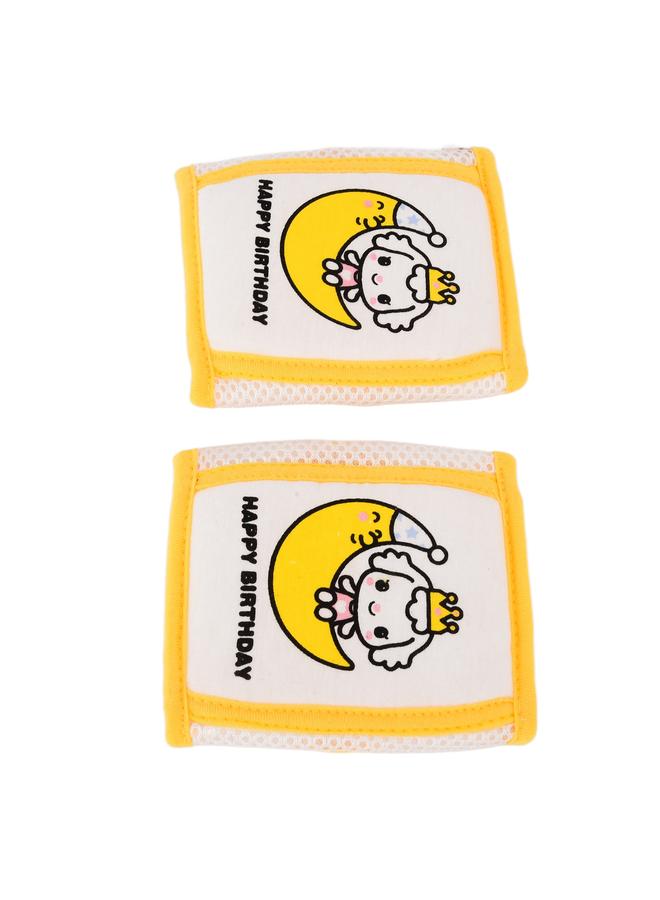 Baby Crawling Knee Pads Adjustable Toddlers Elbow Kneepads Guards Protectors for Daily Walking TrainingYellow