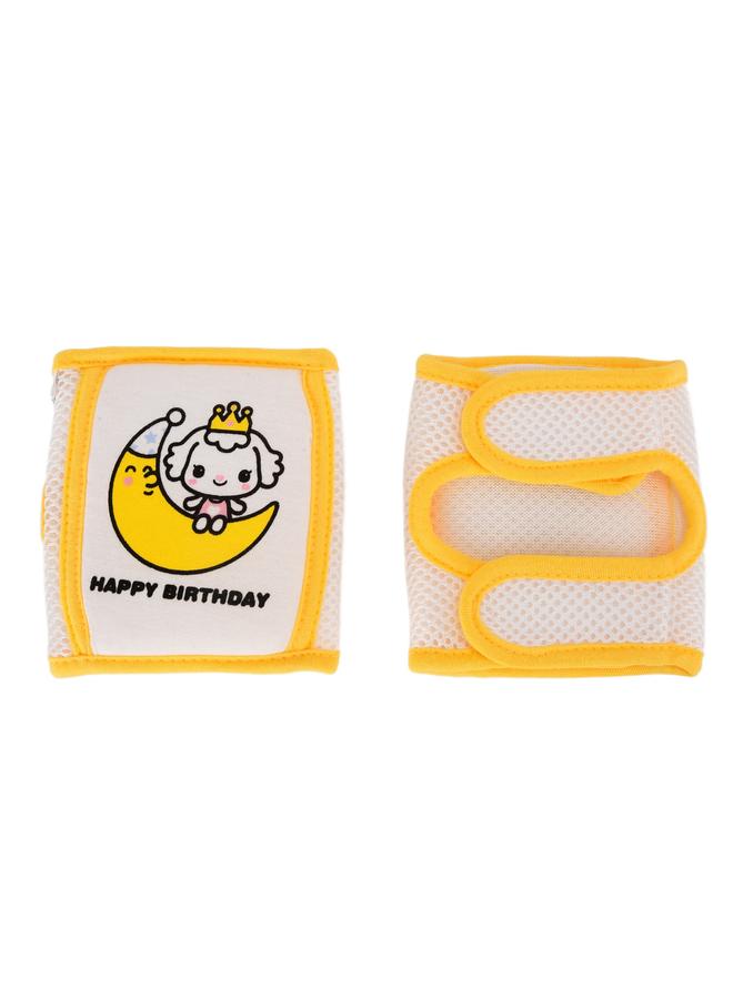 Baby Crawling Knee Pads Adjustable Toddlers Elbow Kneepads Guards Protectors for Daily Walking TrainingYellow