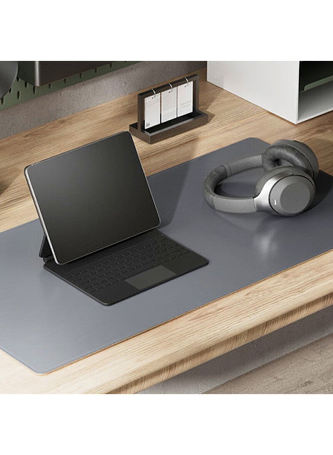 JD.com Jdjz 800*400mm Oversized Dual-layer Desk Pad Mouse Pad Extended Large Office Gaming E-sports Computer Desk Pad Leather Texture Natural Oak Waterproof Wear-resistant Galaxy Grey - Image 3