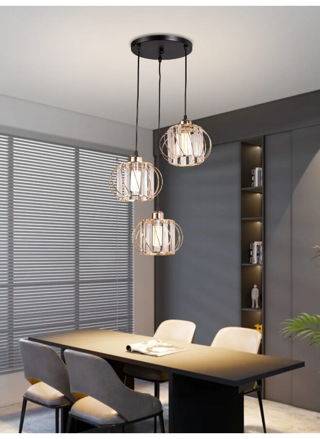 بيست باور ثريا سقف مودرن 2241-3 بإطار معدني – ثلاث لمبات – قاعدة E27 – ارتفاع قابل للتعديل حتى 80 سم – مصباح سقف معلق أنيق لغرف الطعام والنوم – اللمبات غير مرفقة  - Image 1