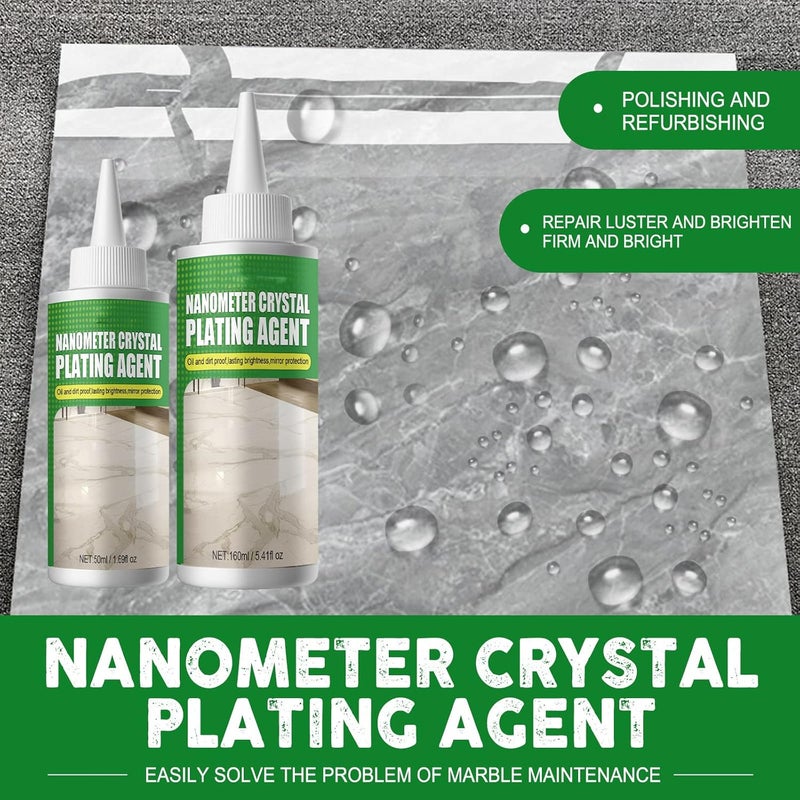 Stone Nano Crystal-Plating Agent, Marble Nano Crystal-Plating Agent, Nanometer Crystal Plating Agent, Nano Crystal Plating Agent for Kitchen Tile & Furniture (2pcs 50ml) 2pcs 50ml - Image 2