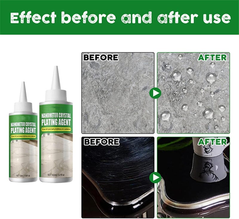 Stone Nano Crystal-Plating Agent, Marble Nano Crystal-Plating Agent, Nanometer Crystal Plating Agent, Nano Crystal Plating Agent for Kitchen Tile & Furniture (2pcs 50ml) 2pcs 50ml - Image 4
