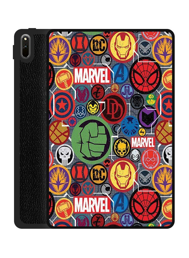 Theodor Protective Flip Case Cover For Huawei MatePad 11 2021 Marvel Stamps - Image 1