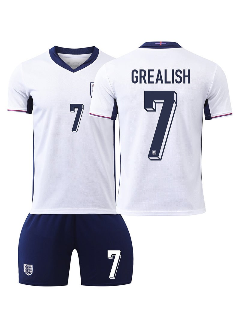 2024 European Cup England Children and Youth Football Uniform Two-piece Set No. 7 - Image 1