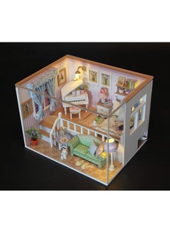 Flever Flever Dollhouse Miniature DIY House Kit Creative Room with Furniture for Romantic Valentine's Gift(Because of Meeting You)  - Image 2