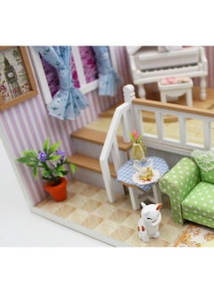 Flever Flever Dollhouse Miniature DIY House Kit Creative Room with Furniture for Romantic Valentine's Gift(Because of Meeting You)  - Image 5