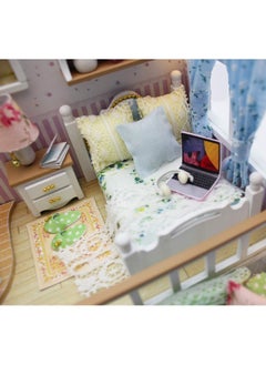 Flever Flever Dollhouse Miniature DIY House Kit Creative Room with Furniture for Romantic Valentine's Gift(Because of Meeting You)  - Image 3