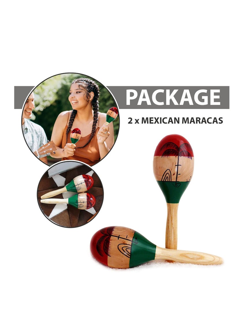 KASTWAVE 2Pcs Professional Maracas Musical Instruments Colorful Wood Rumba Shakers Rattle Hand Percussion of Sand of the Hammer  - Image 3