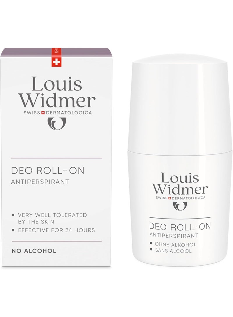 Louis Widmer Antiperspirant Deo Roll-On, Unscented, 50ml, Alcohol-Free, 24-Hour Protection (Pack of 2) - Image 2