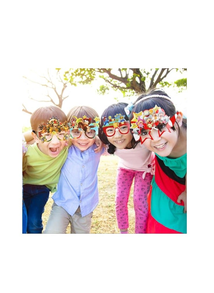 16 Mario Themed Paper Glasses for Party Decorations, Photo Booth Props, and Birthday Favors for Kids - Image 5
