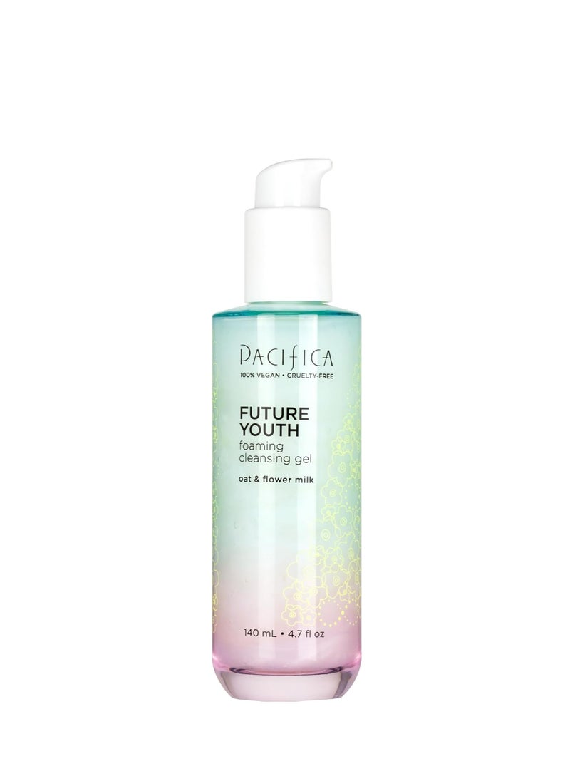 Pacifica Pacifica Future Youth Foaming Face Wash - Hydrating Anti-Aging Cleansing Gel, Dermatologist Tested Gentle Facial Cleanser, Alcohol-Free Vegan Formula for All Skin Types Clean Beauty Cruelty-Free 4.7oz  - Image 1