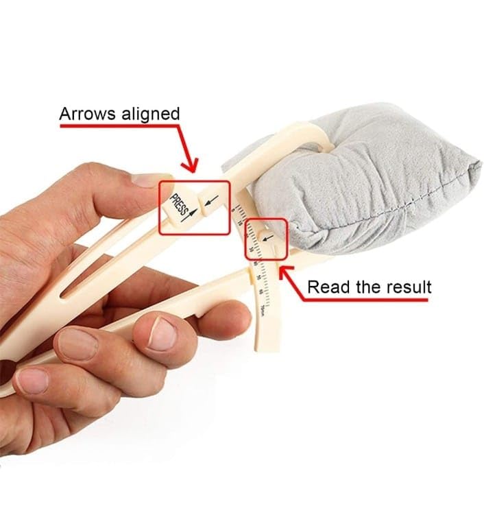 FlyTouch Body Fat Tester Calipers With Manual And Body Fat Charts Keep Slim | Personal Body Fat Caliper - Image 2