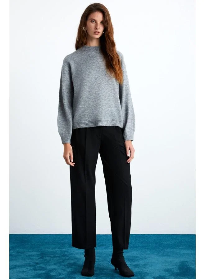 GRIMELANGE NANNA Women's Oversized Fit Soft Cashmere Blend Crew Neck Thick Knit Gradient Sweater.