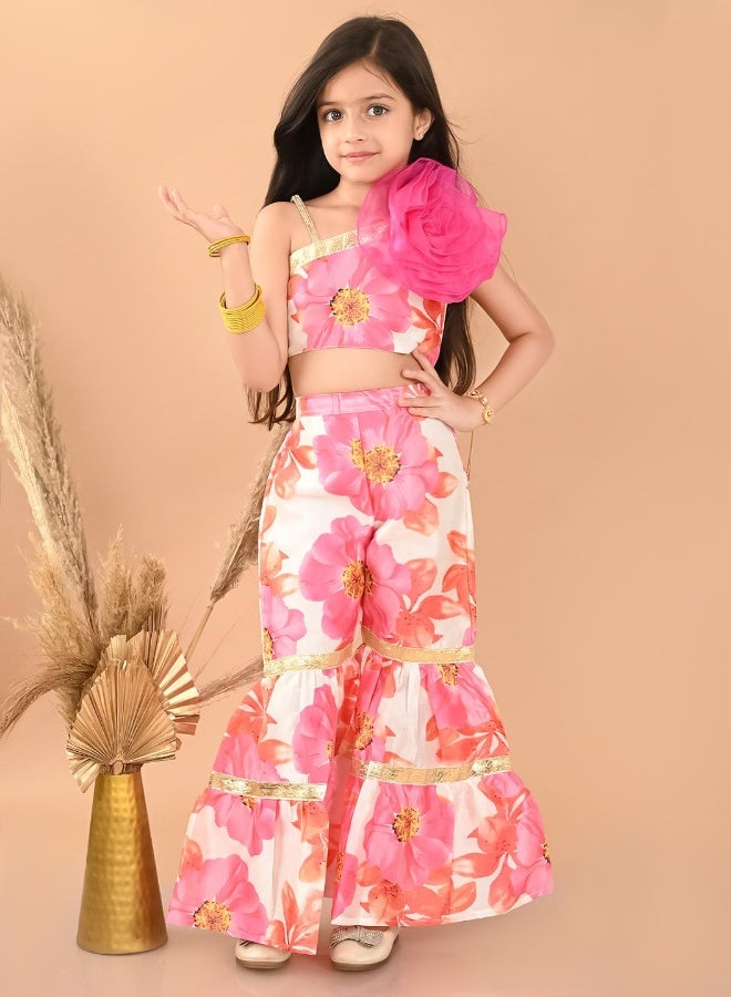 LILPICKS Printed Top with Sharara Set - Image 4