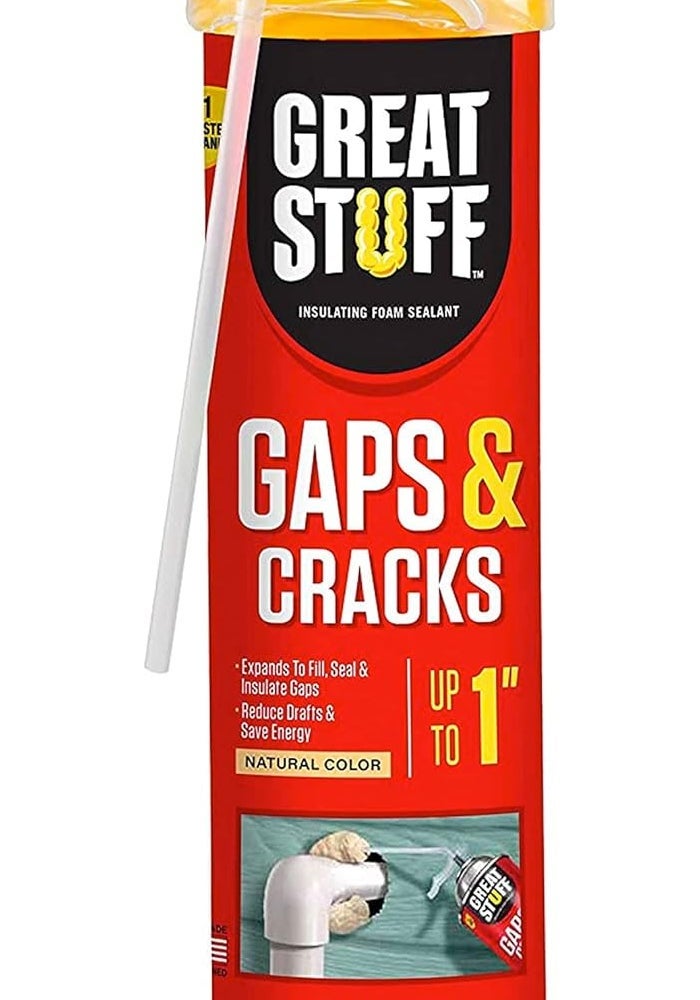 Great Stuff Gaps & Cracks Insulating Foam Sealant, 20 Ounce, Ivory - Image 1