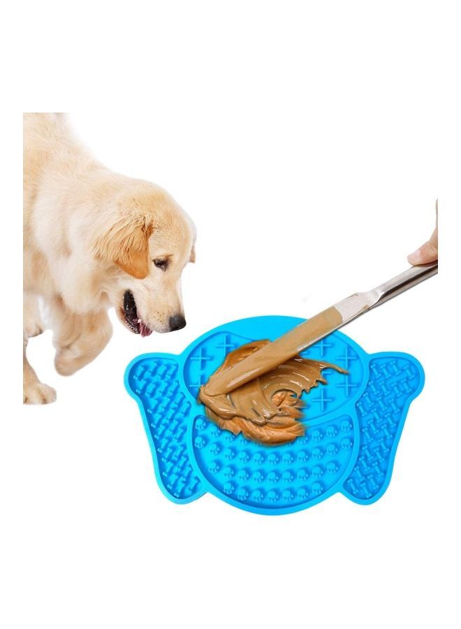 NIBEMINENT Silicone Slow Feeder Dispensing Mat Blue 22 x 14.5cm - Image 1