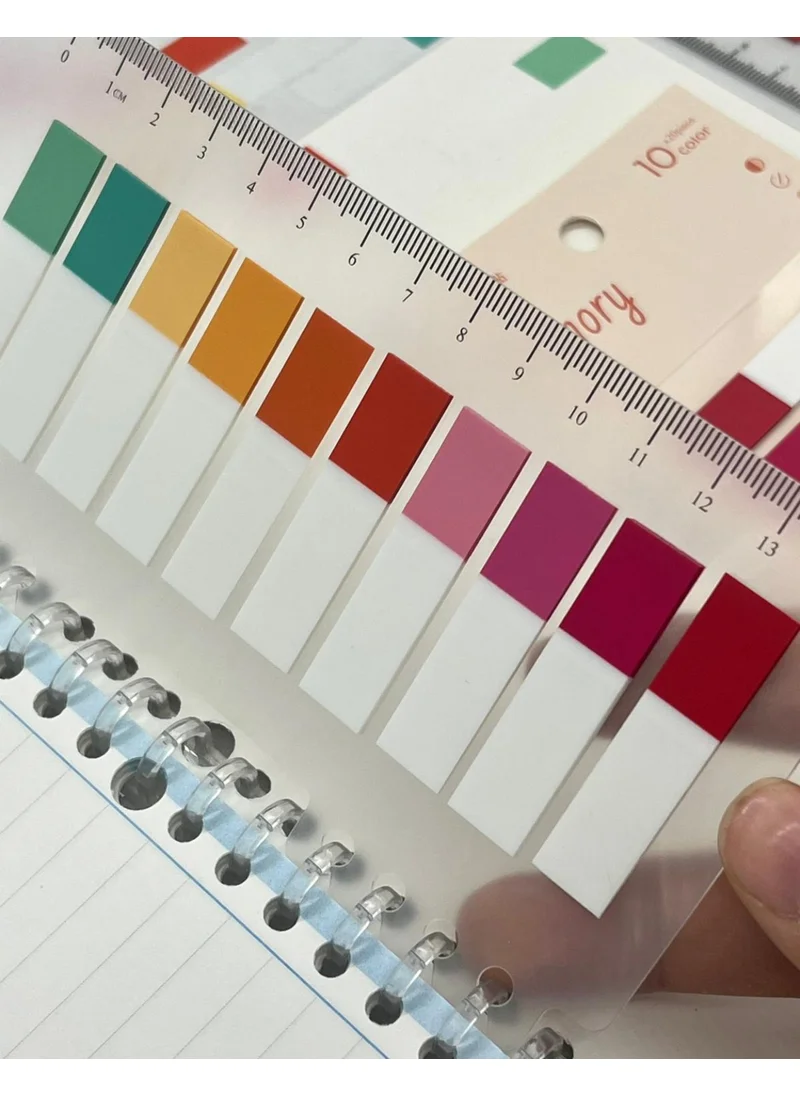 Kağıt Gemi Dükkan Paper Ship Shop 10 Half Color Ruler Memory Transparent Pet Index / Index Sticker / Sticky Note / Post-It