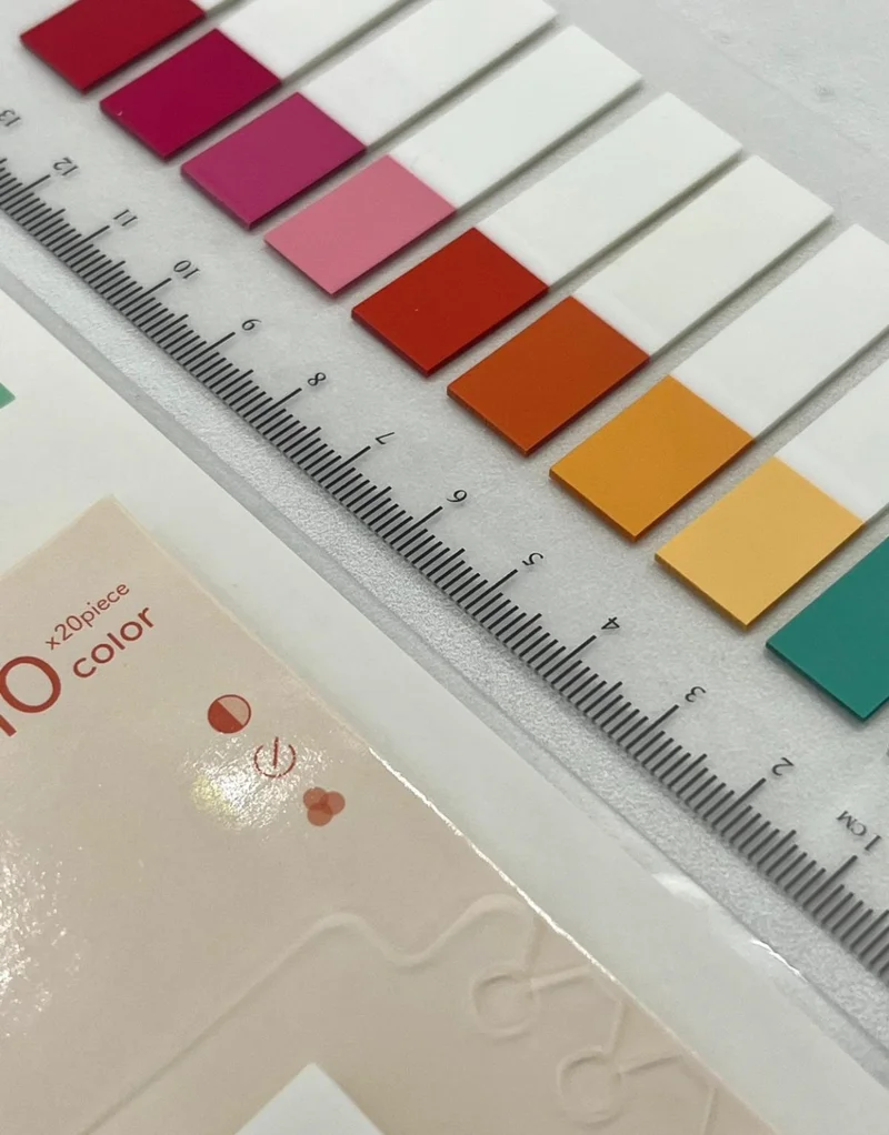 كاغيت جيمي دوكان Paper Ship Shop 10 Half Color Ruler Memory Transparent Pet Index / Index Sticker / Sticky Note / Post-It