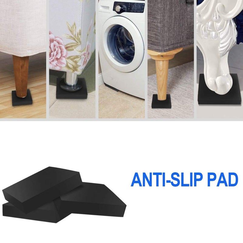 Kulannder 10 Pack Anti-Vibration Washer Mat, Shock Absorbing Washer Pads, Non-Skid Protector Mat for Washing Machine Dryer Treadmill Compressor Furniture  - Image 3